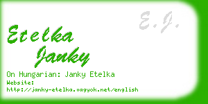 etelka janky business card